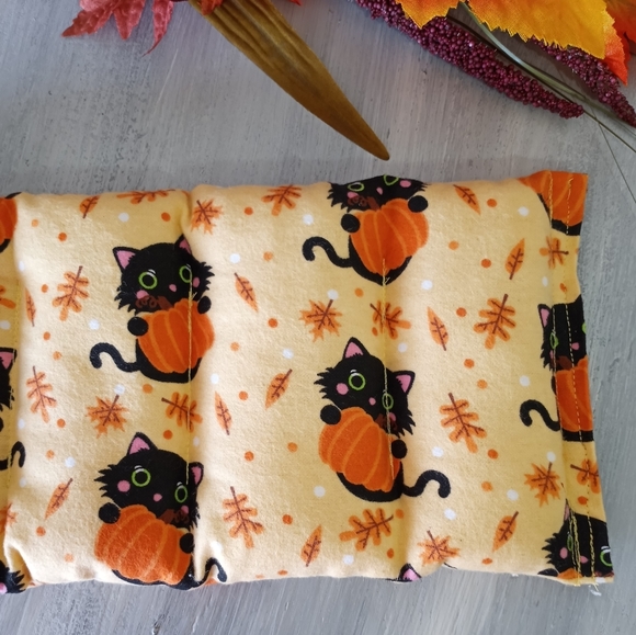 Microwavable Heating Pad Black Cat and Pumpkins Heat Pack - Picture 6 of 7